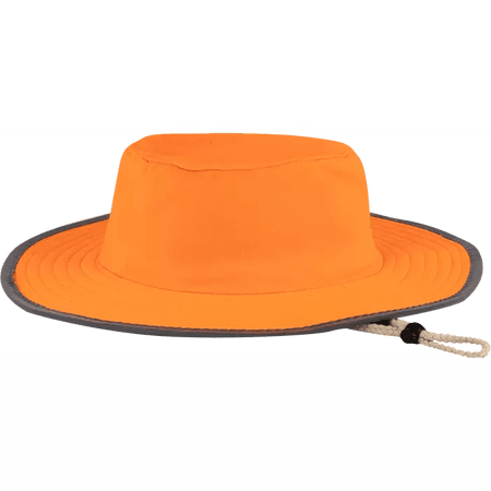 Reflective orange brimmed bush sun hat