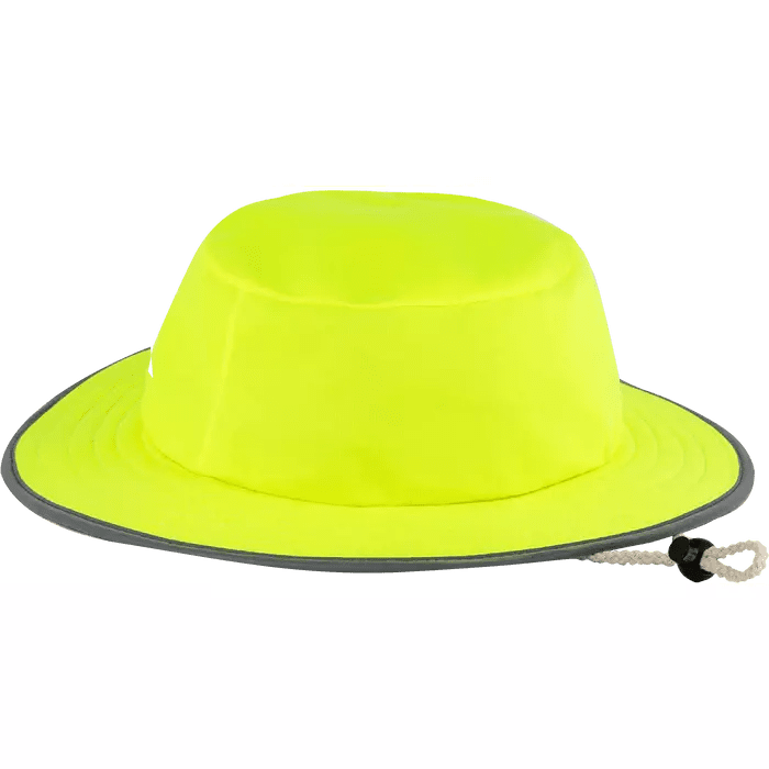 Reflective lime brimmed bush sun hat