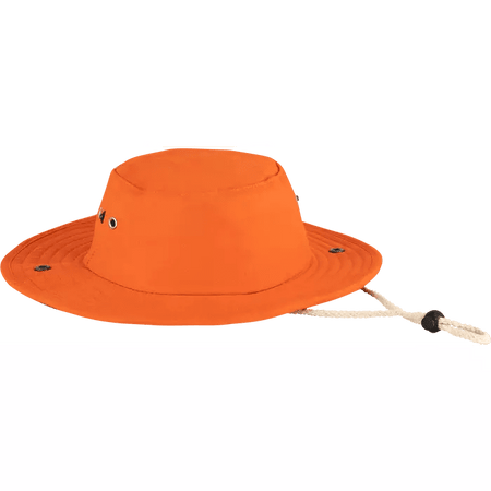 Orange brimmed bush sun hat