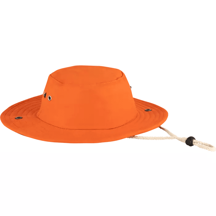 Orange brimmed bush sun hat
