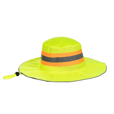 Reflective lime brimmed bush sun hats