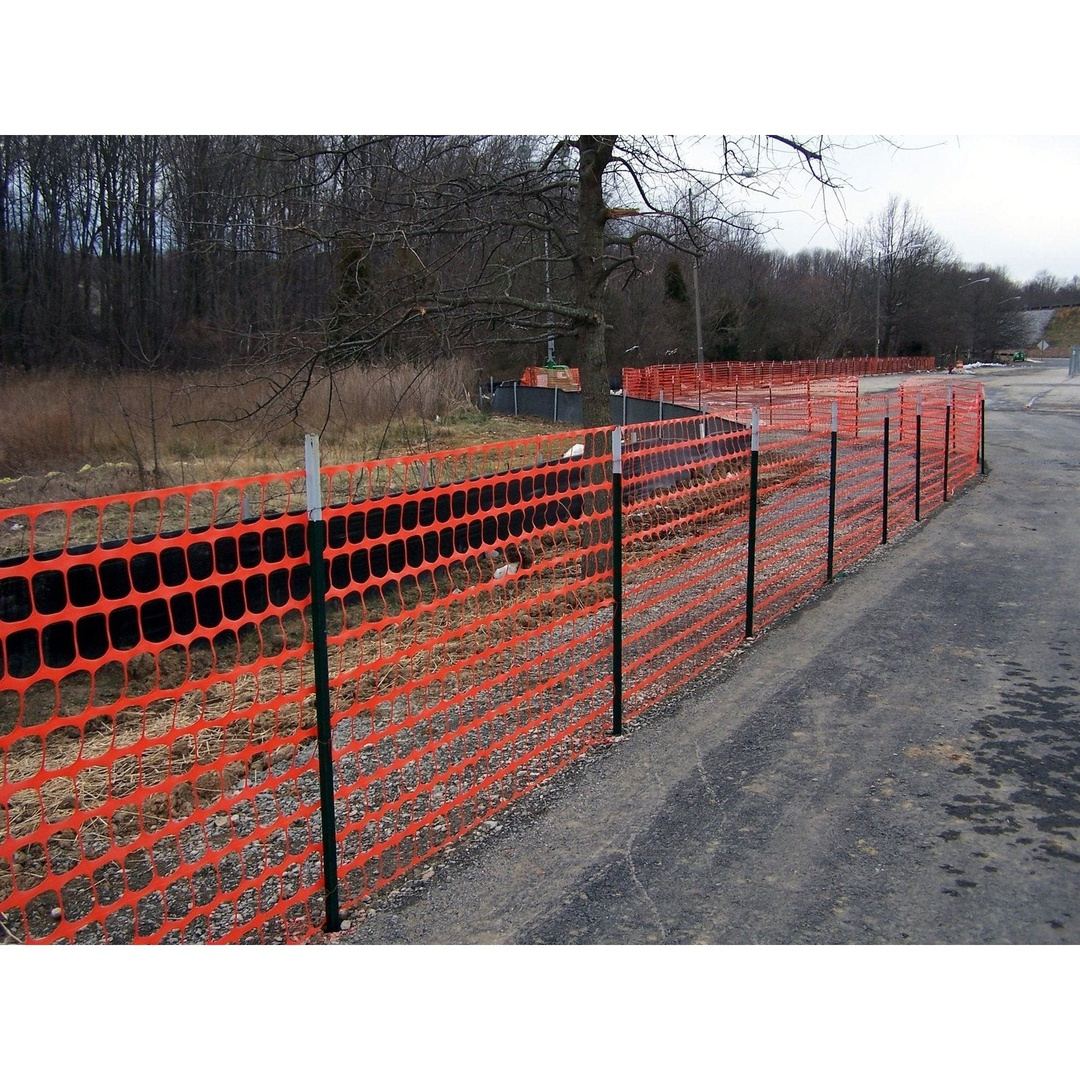 50m Hi-vis PE Orange barrier safety nets | Online industrial S.A