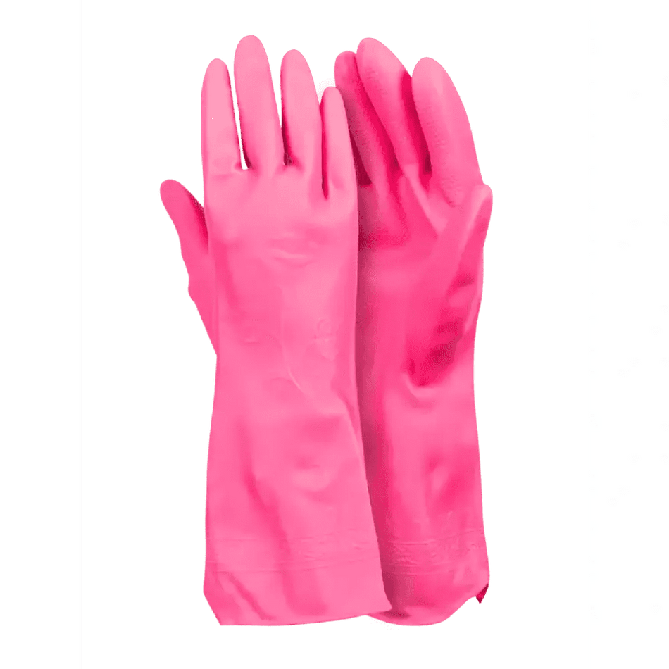Pink bead palm PVC house hold gloves