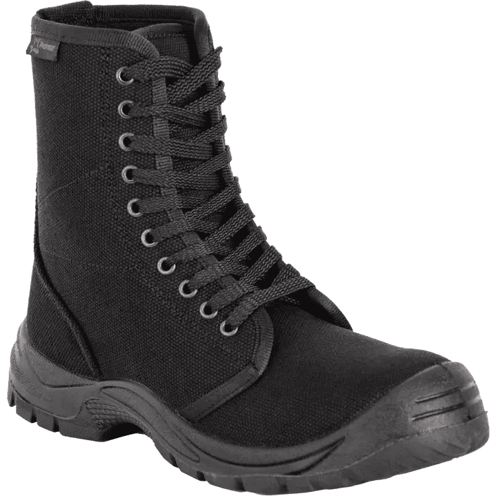 Black canvas security guardian PU NSTC safety boots