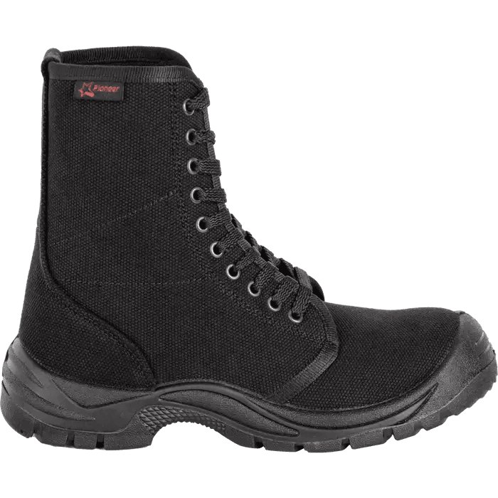 Black canvas security guardian PU NSTC safety boots