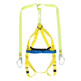 Double lanyard + snap hooks + belts safety harness