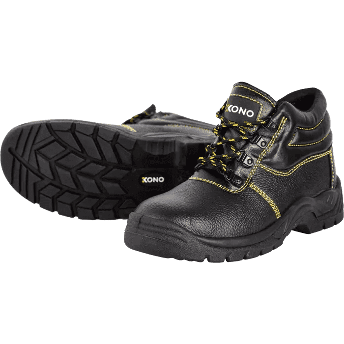 Kono black 200J steel toe cap safety boots Online industrial S.A