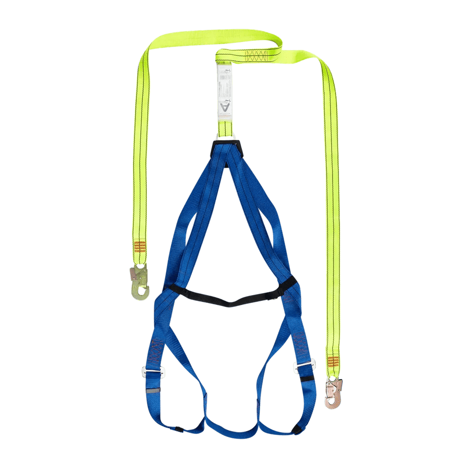 Double lanyard + snap hooks safety harness