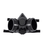 Double cartridge respirator half mask