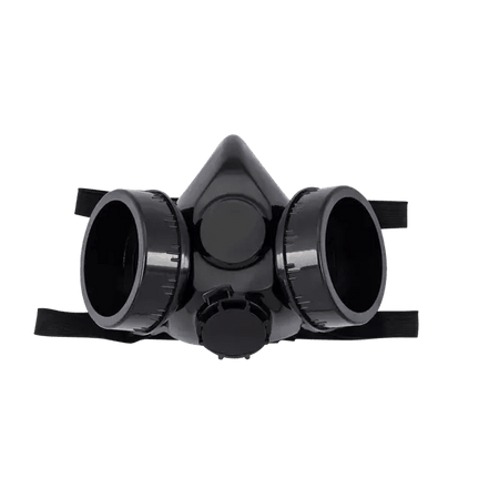 Double cartridge respirator half mask