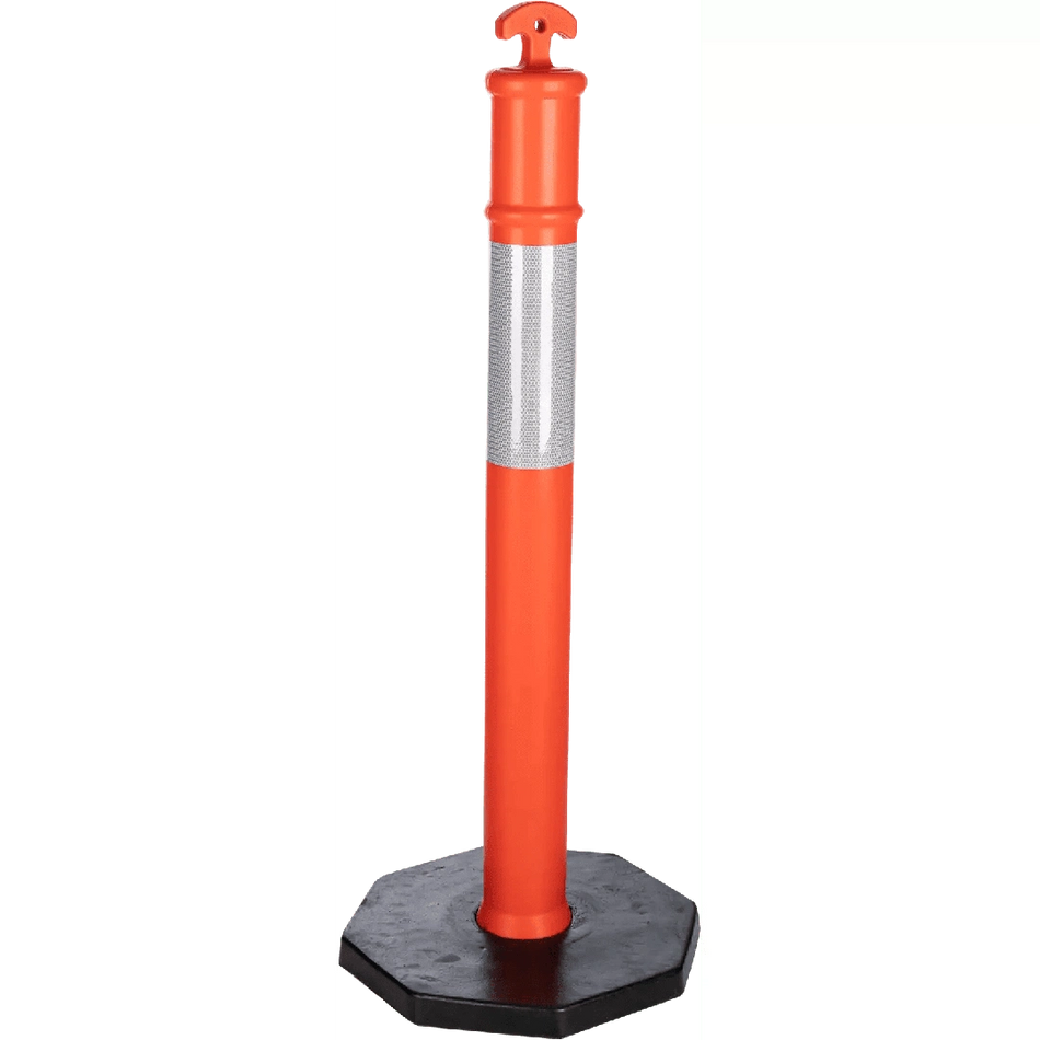 1100mm Reflective orange PVC traffic safety post