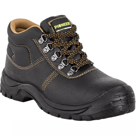 Pioneer Black 200J steel toe cap + steel midsole safety boots