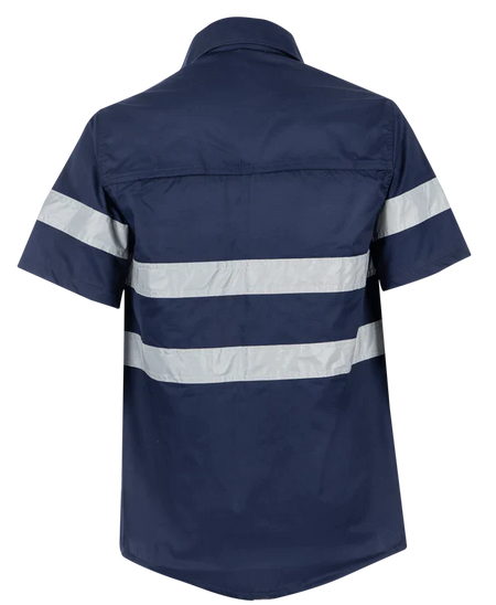 Reflective Hi-Vis Navy short sleeve cotton T-shirts