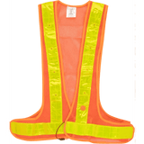 Adjustable reflective orange LED lights vest