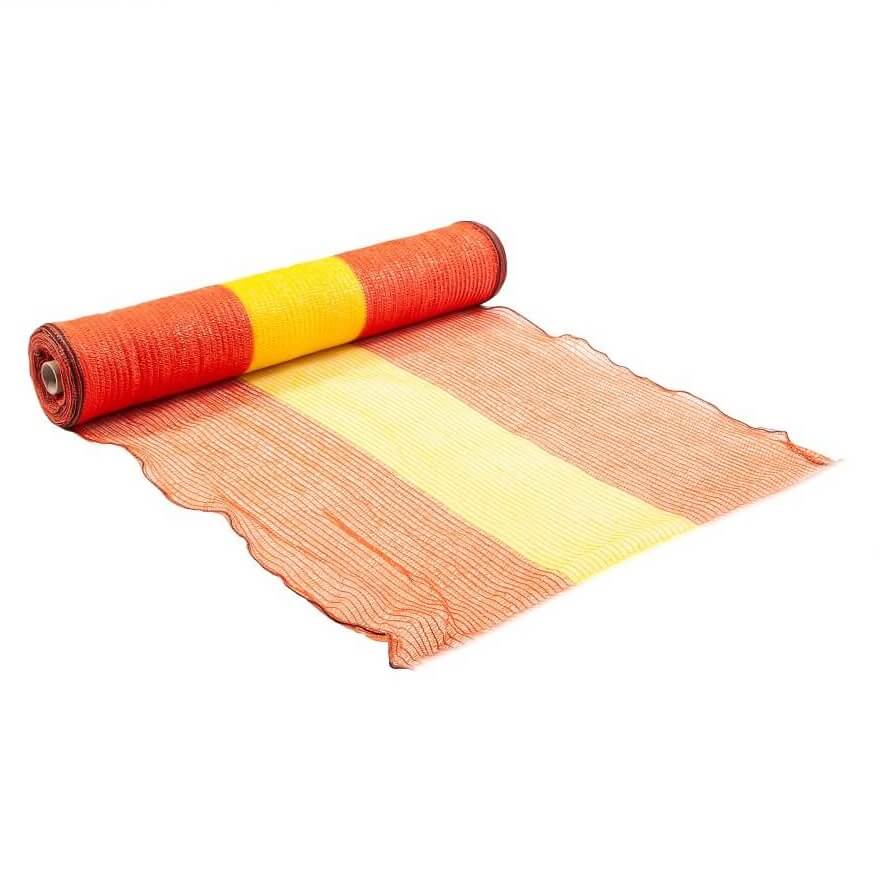 1.0m x 50m Hi-vis PE Orange + yellow woven barrier safety net
