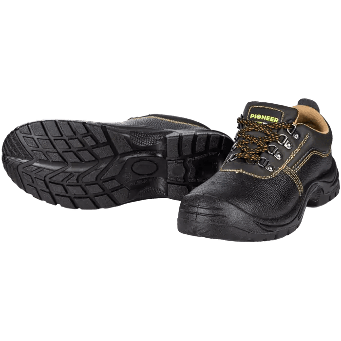 Pioneer Black 200J steel toe cap safety shoes