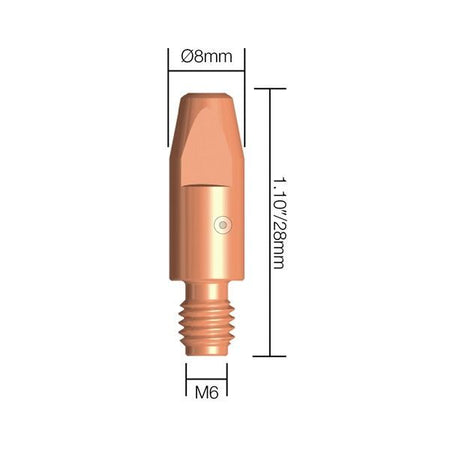 M6 Heavy-duty cucrzr mig contact tips
