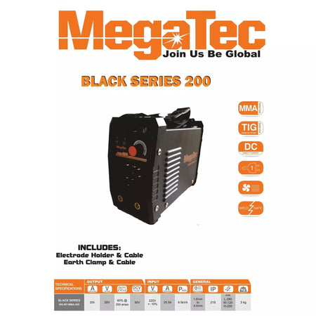 200Amp 220Volt Megatec Dc inverter arc welding machine
