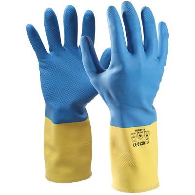 Chemical resistant neolatex KMLPST gloves