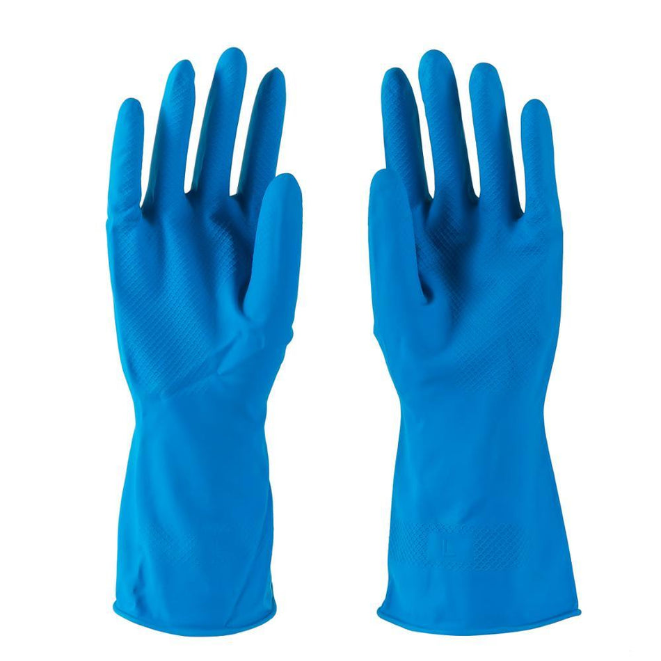 Chemical resistant blue nitrile house hold JKL gloves