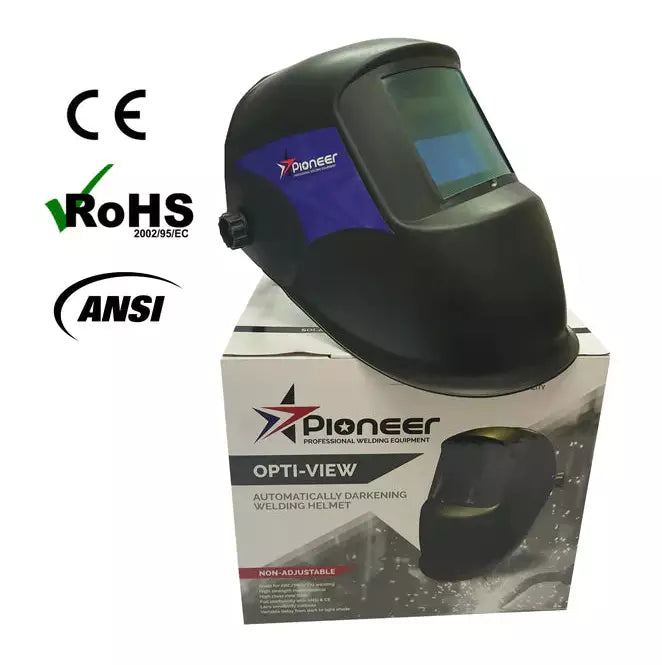 Opti-view non-adjustable auto darkening welding helmet