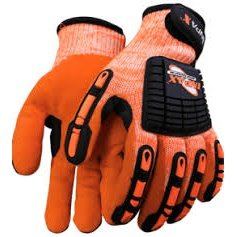 Maxmac Inpax sandy nitrile impact pads aramid cotton cut-resistant gloves Cut-Lv5
