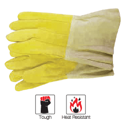 14'' Cuff reinforced thumb Kevlar stitch tig leather welding gloves Burn-Lv4