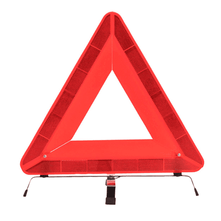 Plastic foldable red vehicle emergency warning triangle sign