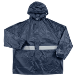 Reflective rubberized rain suits
