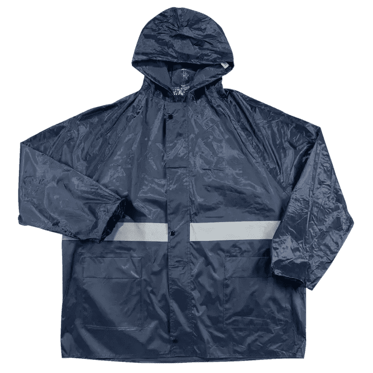 Reflective rubberized rain suits