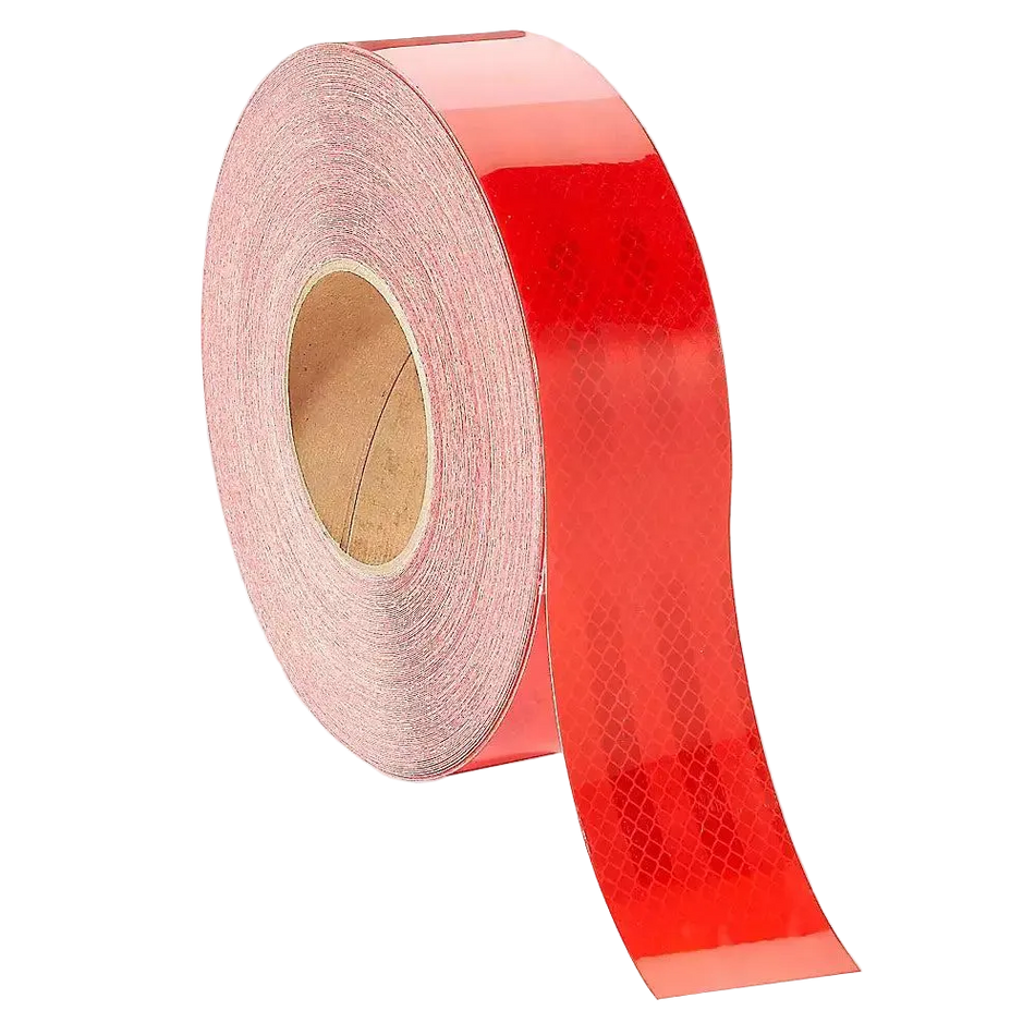 50mm x 50m Reflective red adhesive vehicle tape