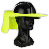 Lime hard hat sun brim protector