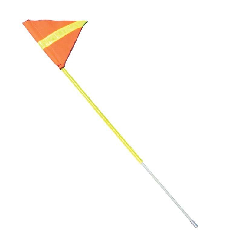 Reflective orange vehicle buggy whip flag sleeve + pole