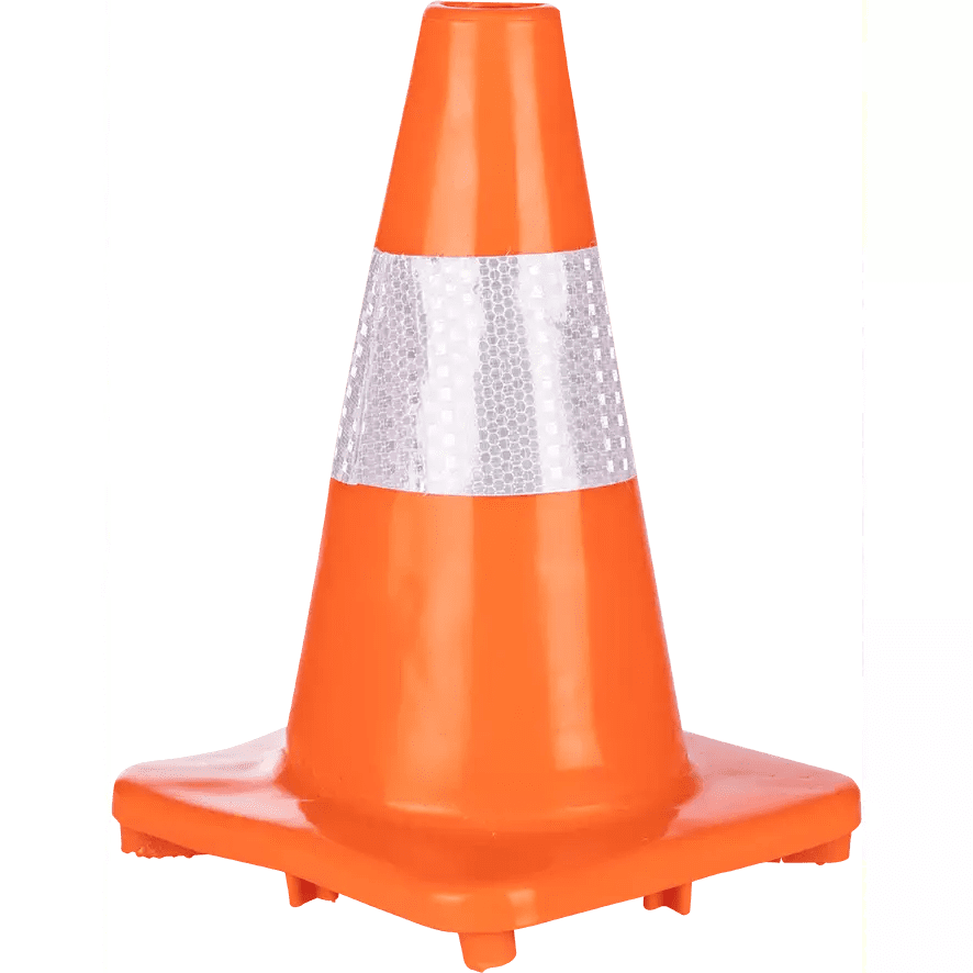 Reflective orange soft PVC traffic safety cones