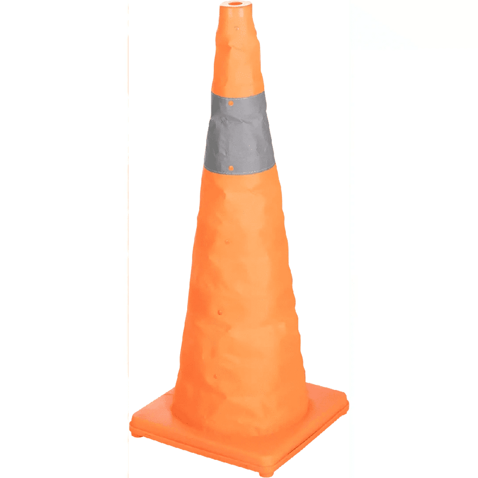 Reflective orange foldable traffic safety cones
