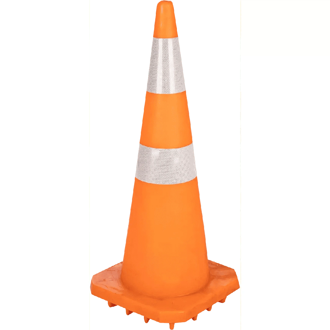 Reflective orange soft PVC traffic safety cones