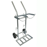 Oxygen + Acetylene double gas cylinder bottle trolley