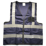 Reflective waistcoat vests + zip + I.D pouch