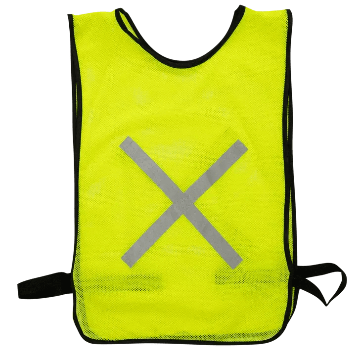 Government reflective lime + adjustable Velcro bib