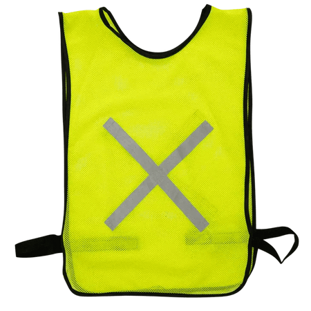 Government reflective lime + adjustable Velcro bib