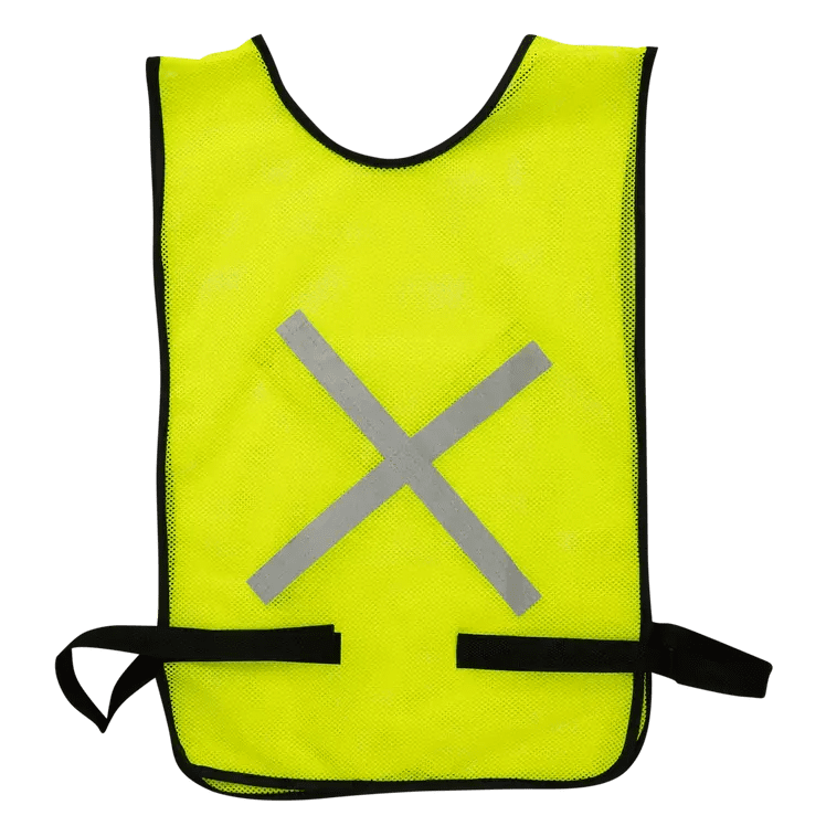 Government reflective lime + adjustable Velcro bib