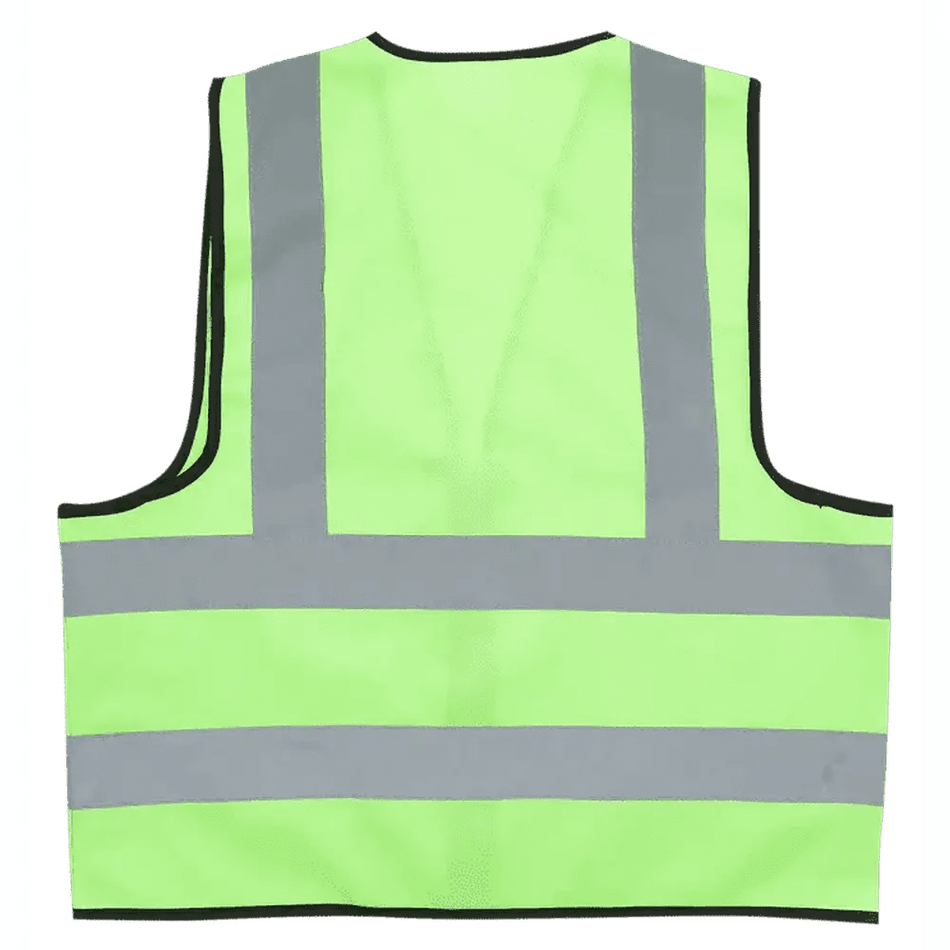 Reflective econo waistcoat vests + zip + I.D pouch