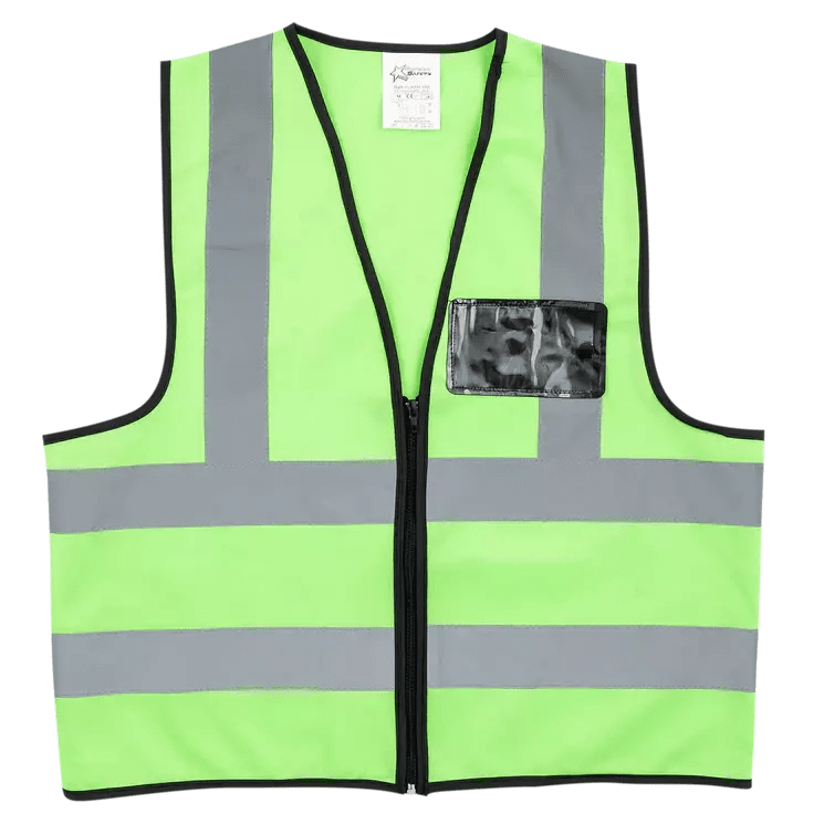 Reflective waistcoat vests + zip + I.D pouch