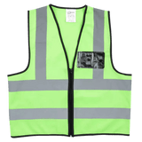 Reflective waistcoat vests + zip + I.D pouch