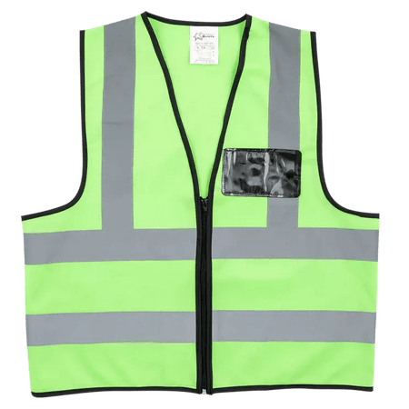Reflective waistcoat vests + zip + I.D pouch