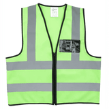 Reflective econo waistcoat vests + zip + I.D pouch