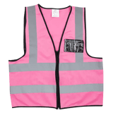 Reflective waistcoat vests + zip + I.D pouch