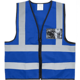 Reflective waistcoat vests + zip + I.D pouch