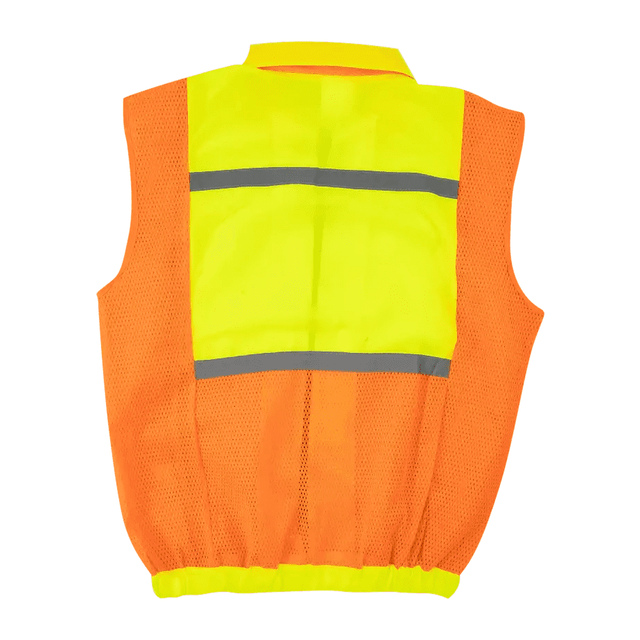 Reflective lime & orange sleeveless jackets