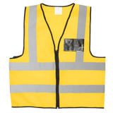 Reflective waistcoat vests + zip + I.D pouch